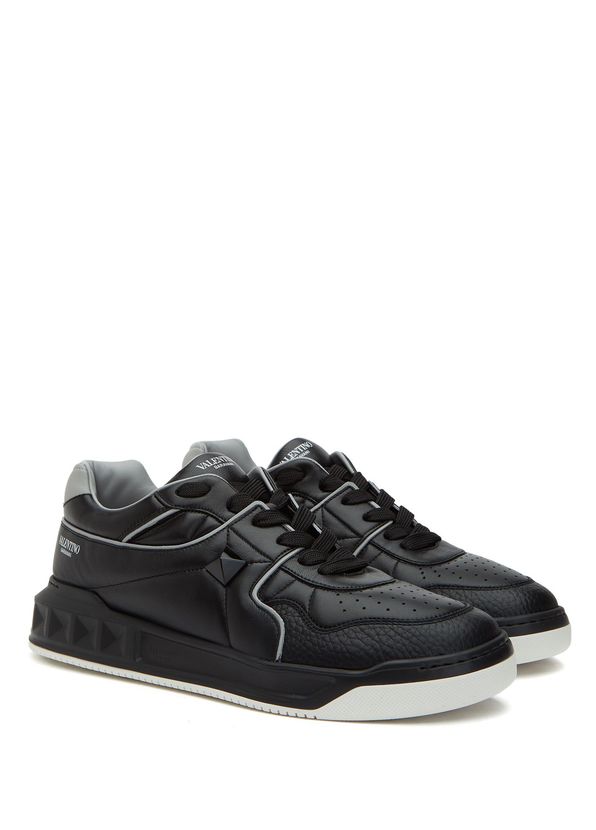 Valentino Garavani One Stud Black Men's Leather Sneakers - 2