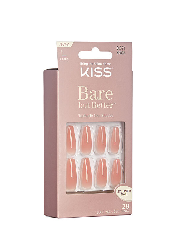 Kiss Bare But Better Nude Ombre Large Gel Fake Nail - 2