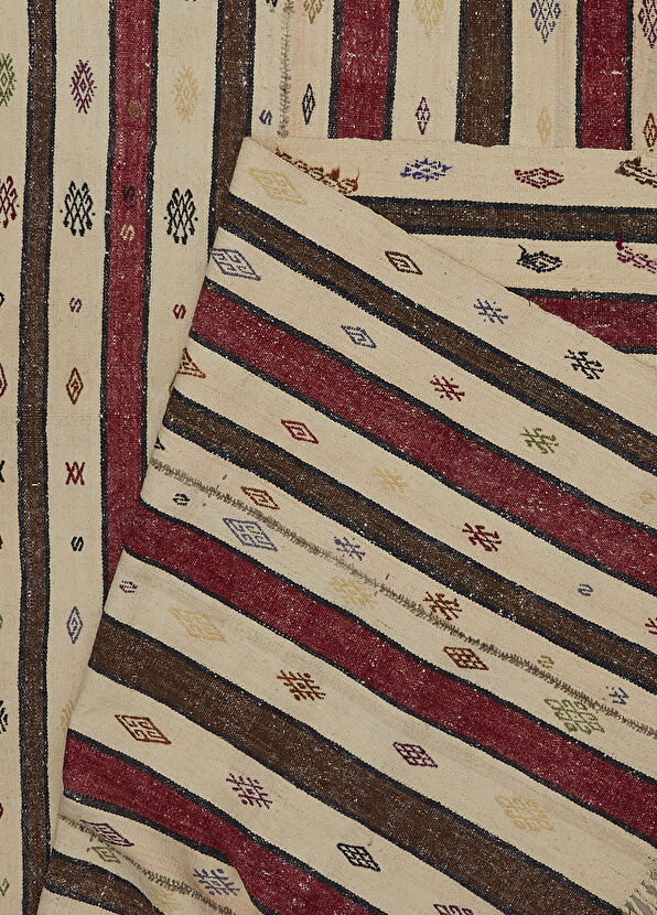 Bohcha Anadol Colorblocked Yün Tezgah Kilim - 2