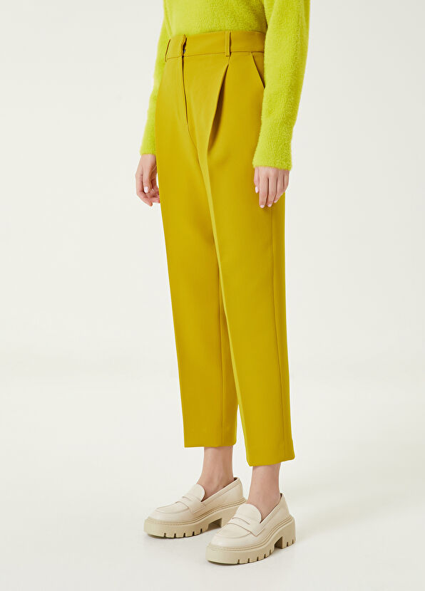 Beymen Club Sarı Pileli Pantolon - 2