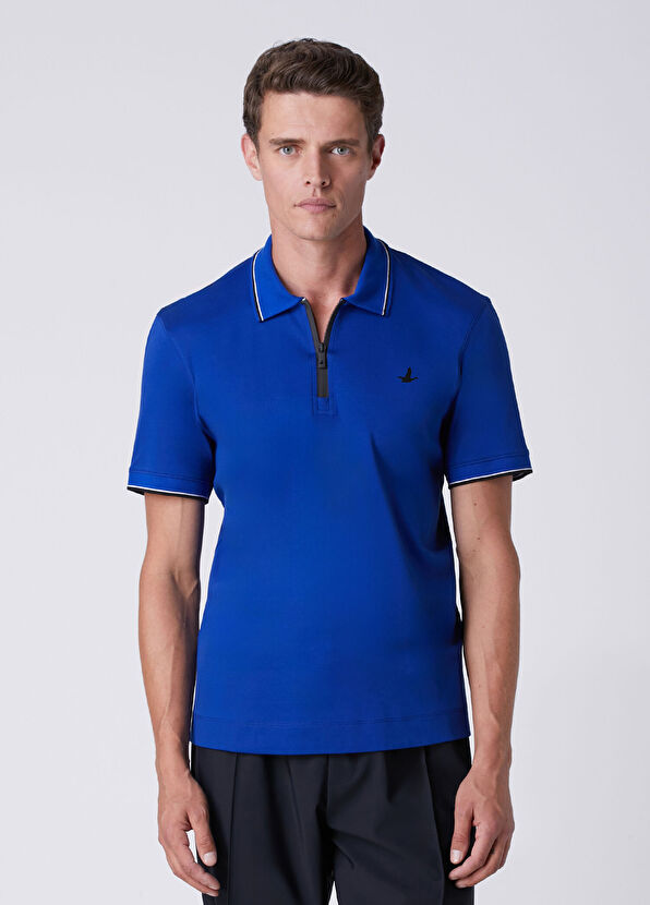 Beymen Club Comfort Fit Saks Polo Yaka Interlock T-shirt - 1