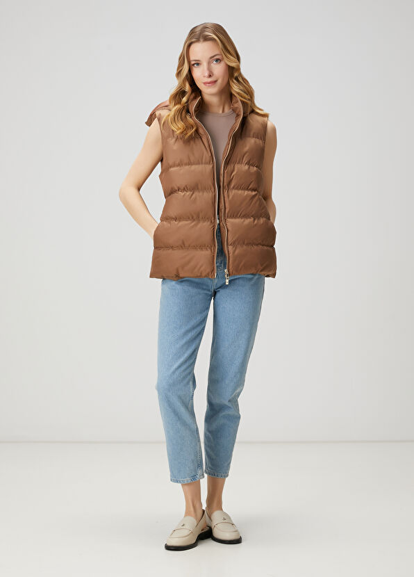Beymen Club Brown Hooded Puffer Vest - 2