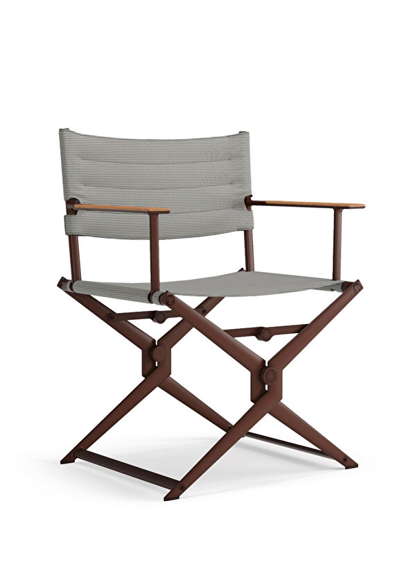 YAAZ Saye Smokey Quartz Folding Director's Chair - 1