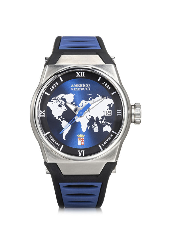 Locman Italy Amerigo Vespucci Mare Mavi Silikon Erkek Kol Saati - 1