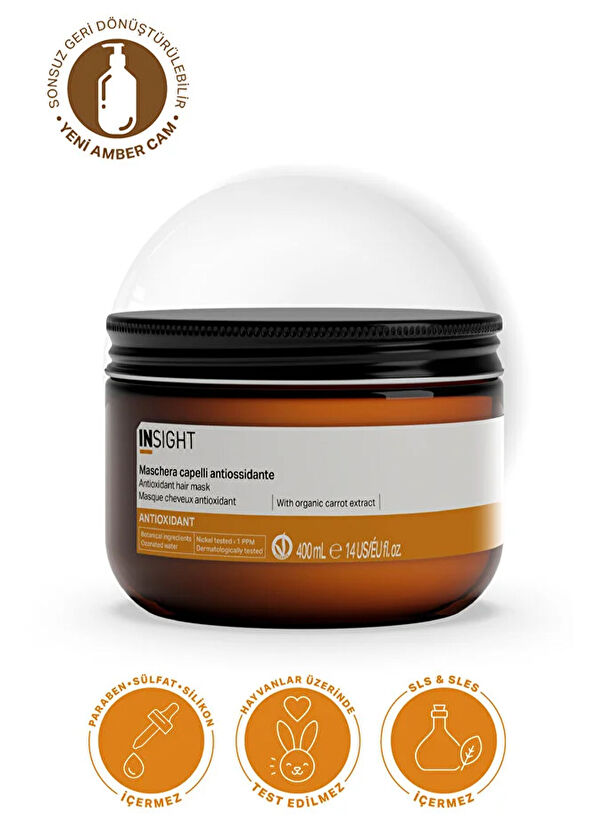 Insight Antioxidant Rejuvenating Glass Jar Renewing Hair Mask 400 ml - 2