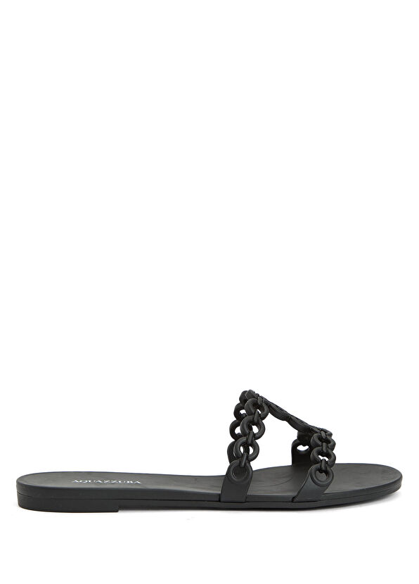 Aquazzura Black Women's Beach Slippers - 1