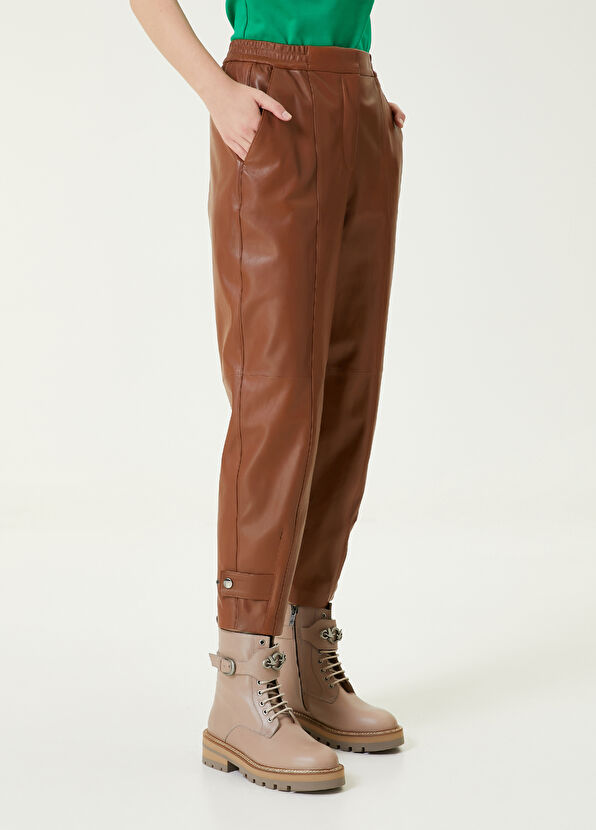 Beymen Club Taba Apoletli Deri Pantolon - 4