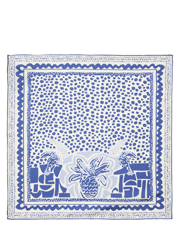 Beymen Club Mavi 50x50 cm İpek Eşarp - 2