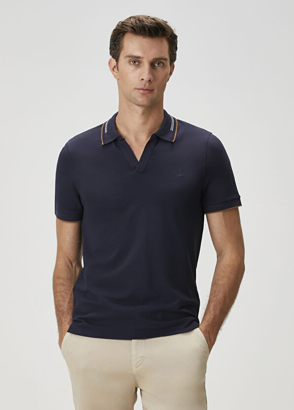Beymen Club Slim Fit Navy Blue T-Shirt - 1