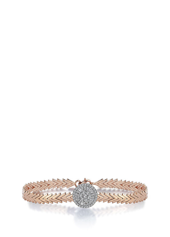 Reis Kuyumculuk Pars Grande Trapez 14 Ayar Altın Kadın Pırlanta Bileklik - 1