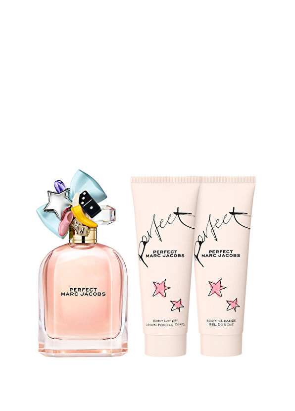 Marc Jacobs Perfect EDP 100 ml + Vücut Losyonu 75 ml +  Duş Jeli 75 ml Kadın Parfüm Seti - 2