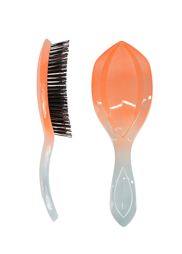 FENDA Profesyonel Supernova Coral 4 Pinli Geniş Başlık Turuncu Saç Fırçası  - 4