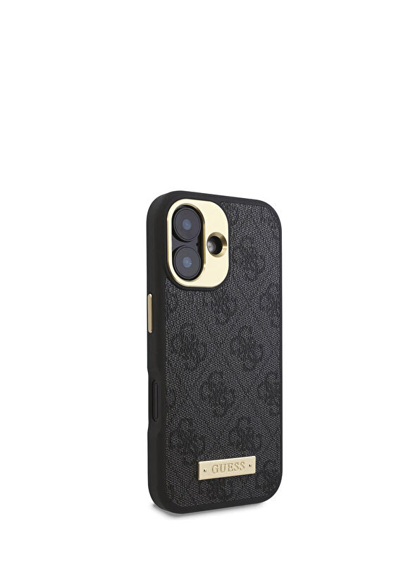 Guess Metal Plaka Logo iPhone 16 Magsafe Uyumlu Telefon Kılıfı - 2
