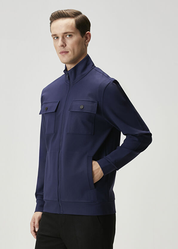 Beymen Club Navy Blue Jersey Jacket - 2