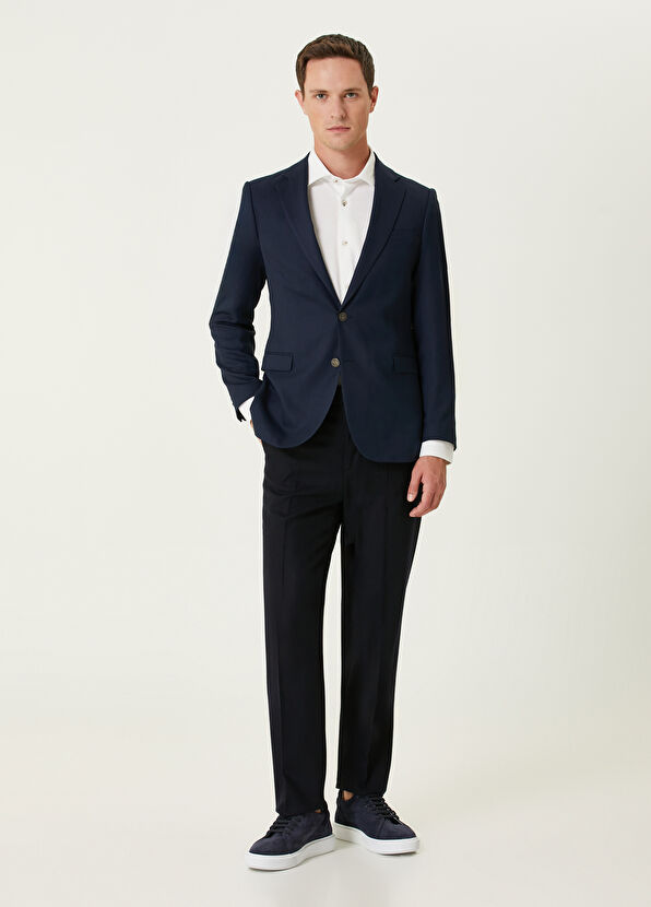 Beymen Club Dark Navy Blue Wool Cachet Pants - 1