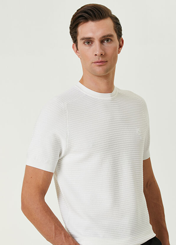 Beymen Club Beyaz Kısa Kollu Kazak - 2