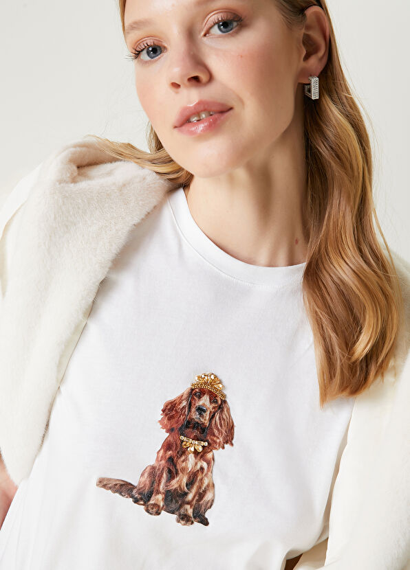 Beymen Club Beyaz Cocker Baskılı T-shirt - 2