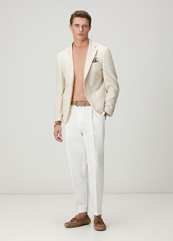 Beymen Club Ten Relax Fit Cotton Linen T-Shirt - 4