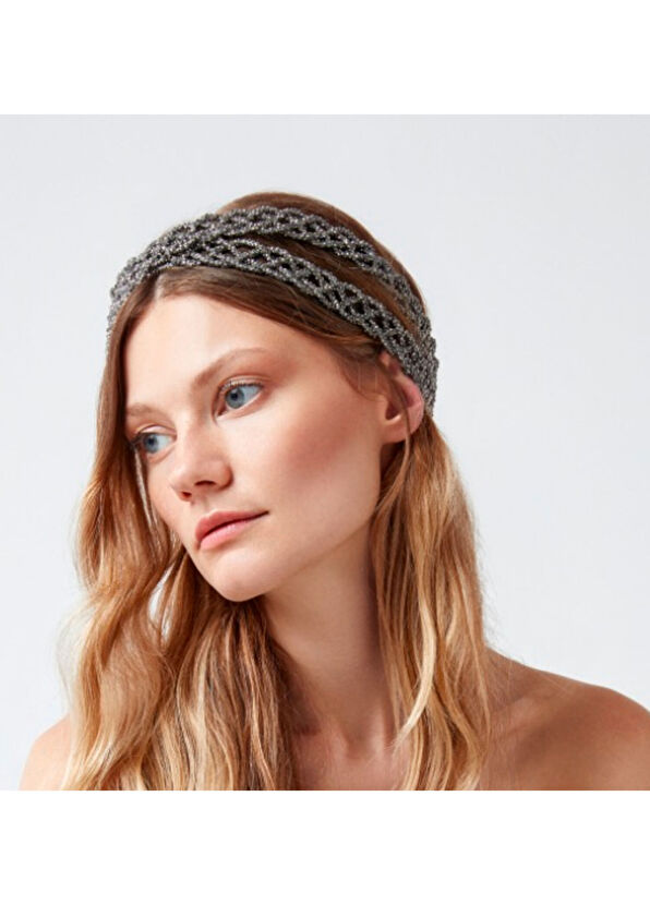 Eli Peacock Cross Silver Crystal Women's Hair Band - 2