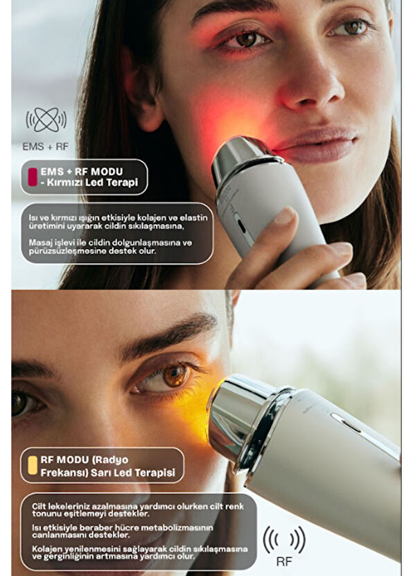 İyo Trio RF Facial Care+Ultrasonic Wave Face Cleanser Cilt Temizleme Cihazı - 2