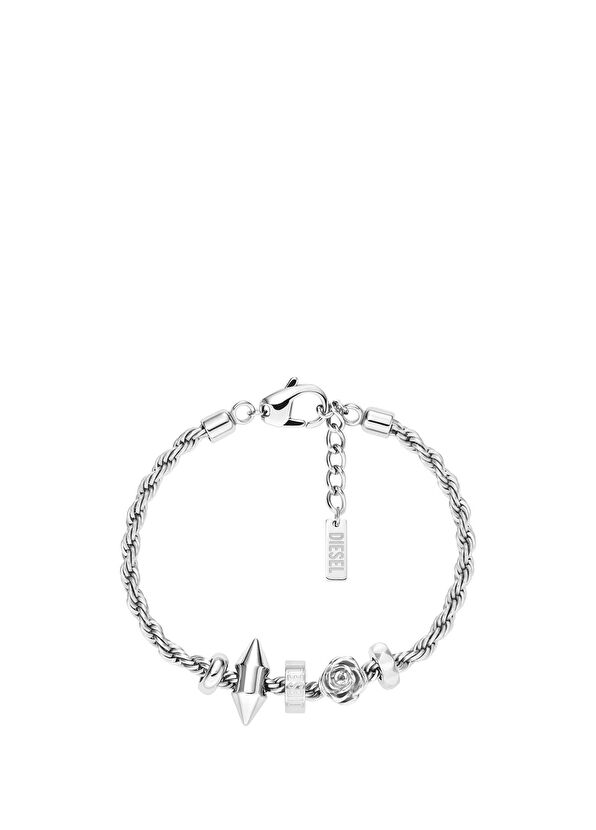 Diesel DJDX1622-040 Metallic Grey Steel Men's Bracelet - 1