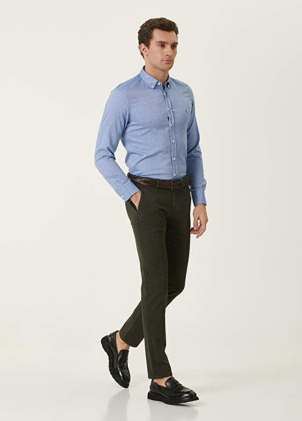Beymen Club Slim Fit Mavi Oxford Gömlek - 2