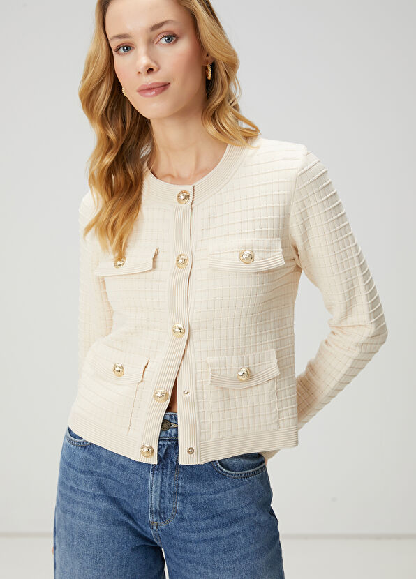 Beymen Club Kırık Beyaz Triko Ceket - 1