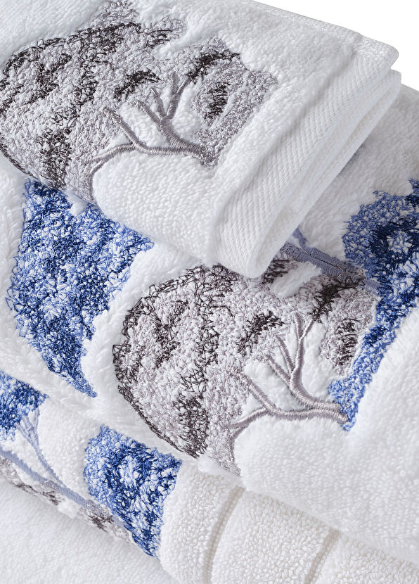 Ren Home Koena Meadow Beyaz Pamuklu El Havlusu 50x100 cm - 2