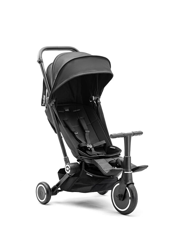 SmarTrike Traveler Hepsi Bir Arada Onyx Black Kabin Boy Bebek Arabası ve Bisiklet  - 2