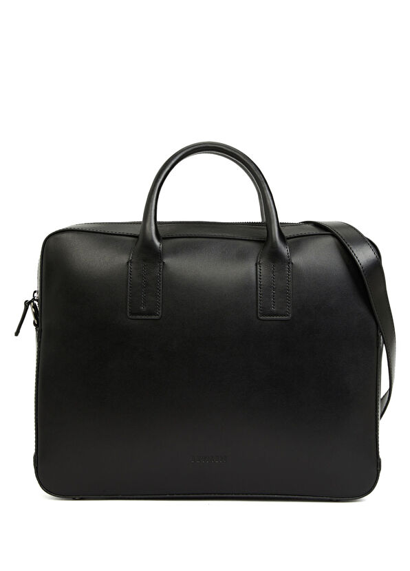 Siyah Erkek Deri Laptop Çantası - Görsel 3