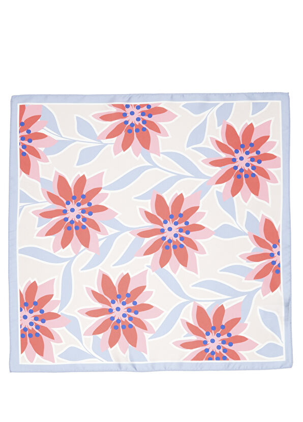 Beymen Club Multicolored Patterned 50x50 Women's Satin Scarf - 1