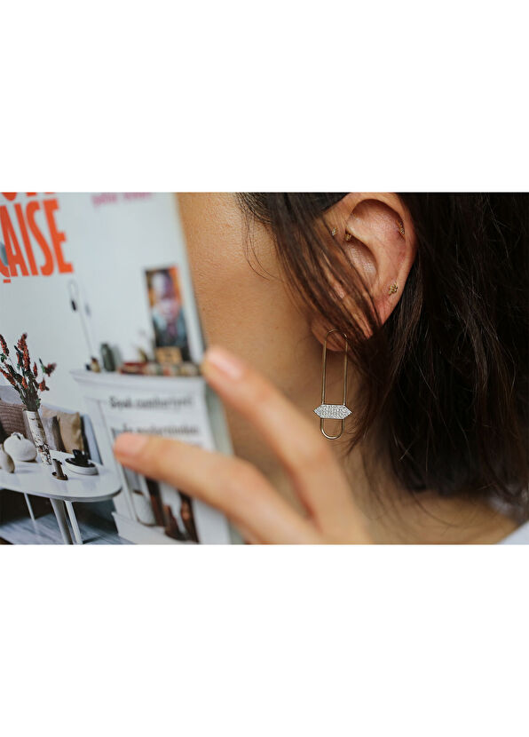 Reis Kuyumculuk Misto 14 Ayar Rose Gold Kadın Küpe - 3