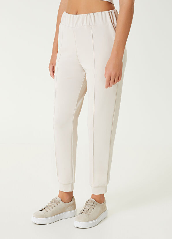 Beymen Club Krem Nervürlü Eşofman Altı - 4