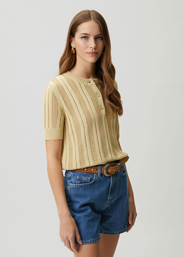 Beymen Club Dark Beige Openwork Sweater - 4