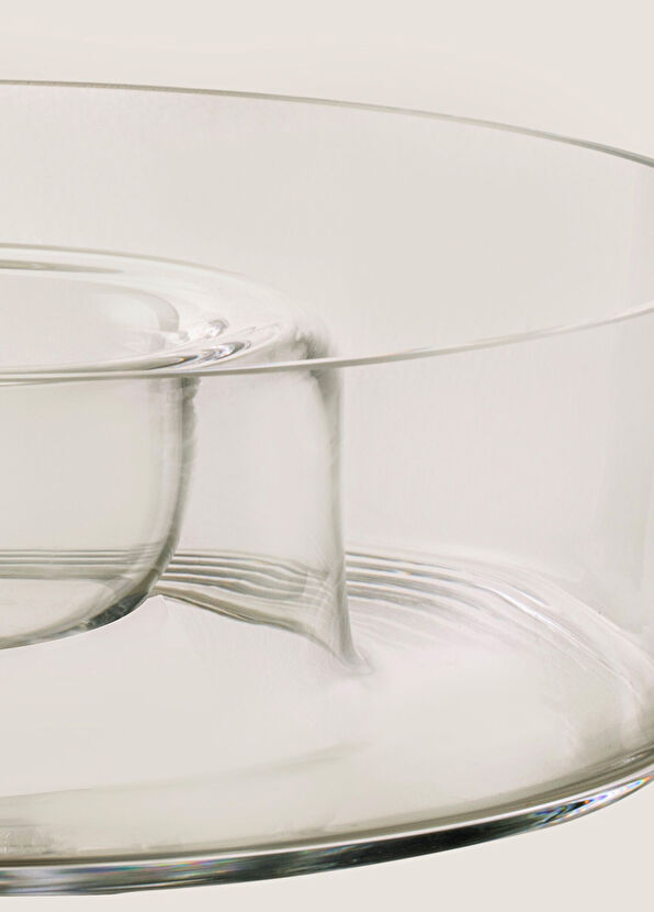 Chakra Pera Transparent Glass Presentation Bowl 25 cm - 2