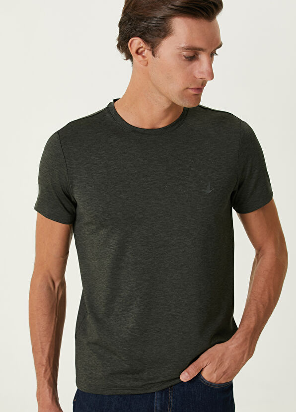 Beymen Club Khaki Logo T-Shirt - 2