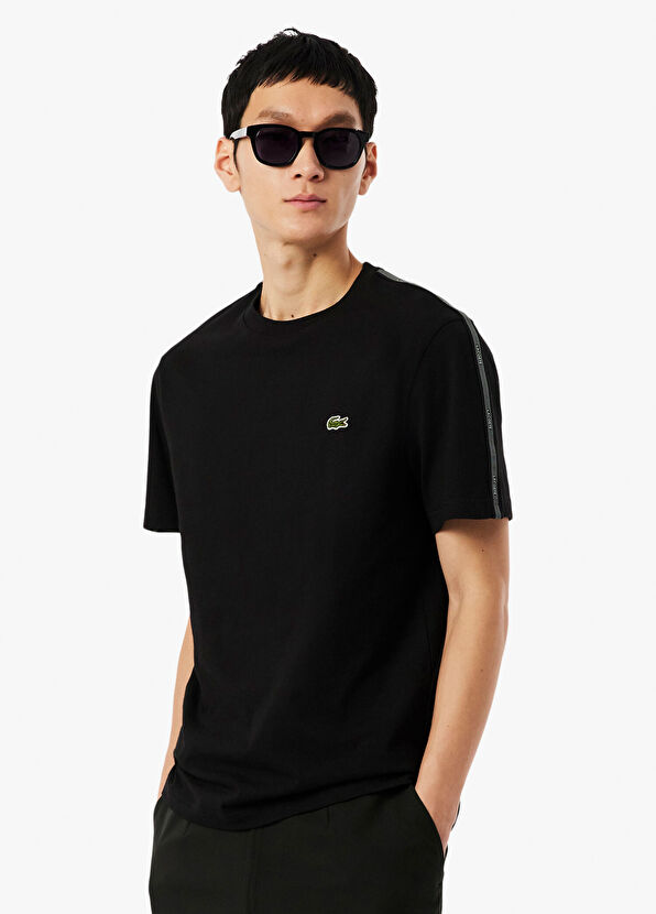 Siyah Regular Fit Bisiklet Yaka Kısa Kollu Erkek T-Shirt - Görsel 3