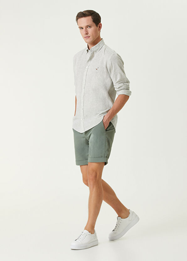 Beymen Club Slim Fit Haki Gömlek - 3