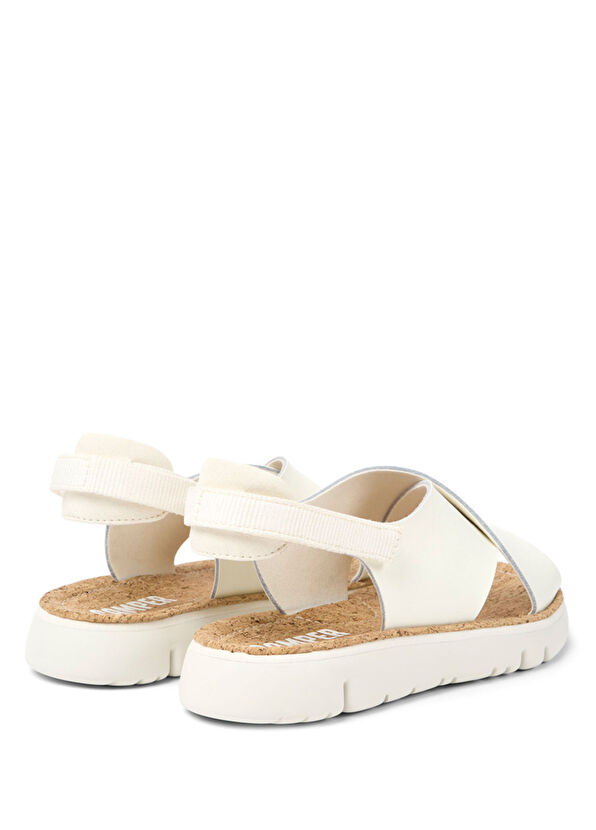 Camper Oruga Beyaz Deri Kadın Sandalet - 3