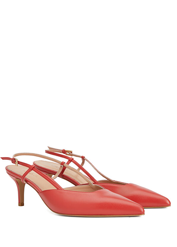 Beymen Club Coral Leather Heels - 2