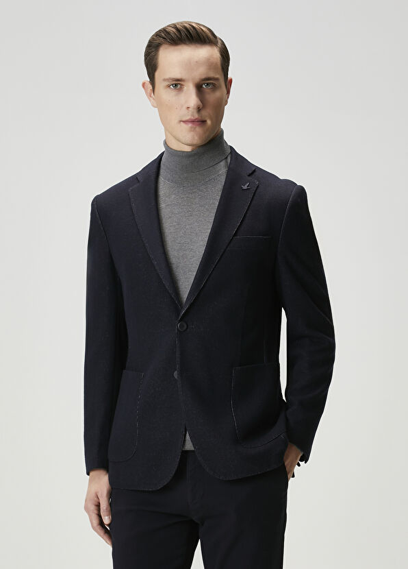 Beymen Club Lacivert Örme Ceket - 1