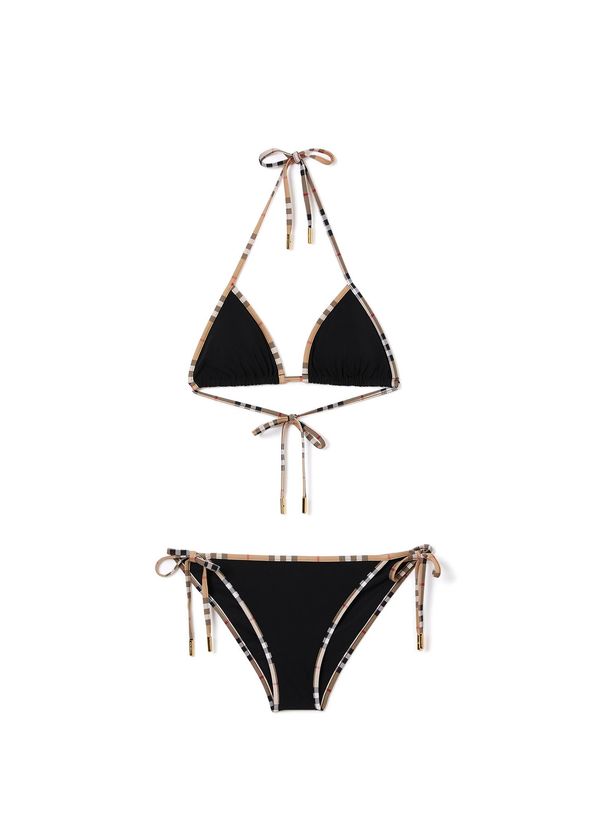 Burberry Check Trim Black Women's Bikini Set - 4