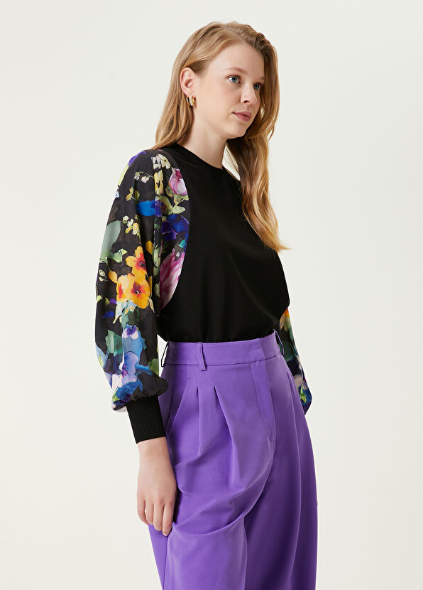 Beymen Club Siyah Gül Desenli Kazak - 4