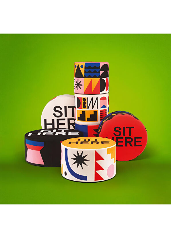 Qeeboo Pouf Oggian Sit Here Siyah Puf - 2