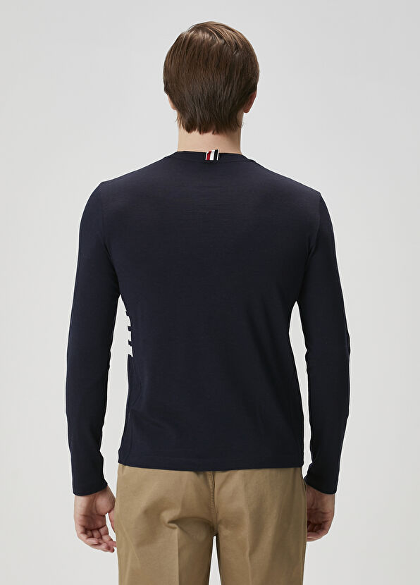 Thom Browne Lacivert Yün Triko - 4