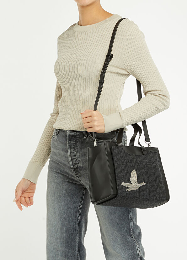 Beymen Club Siyah Ekoseli Kadın Omuz Çantası - 2