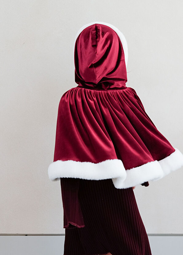 Mimi & Lula Mrs. Claus Kız Çocuk Pelerin Kostüm - 2