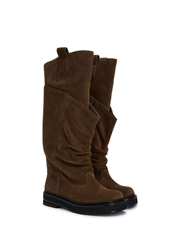 Passeggiata Taba Kadın Süet Çizme - Görsel 3
