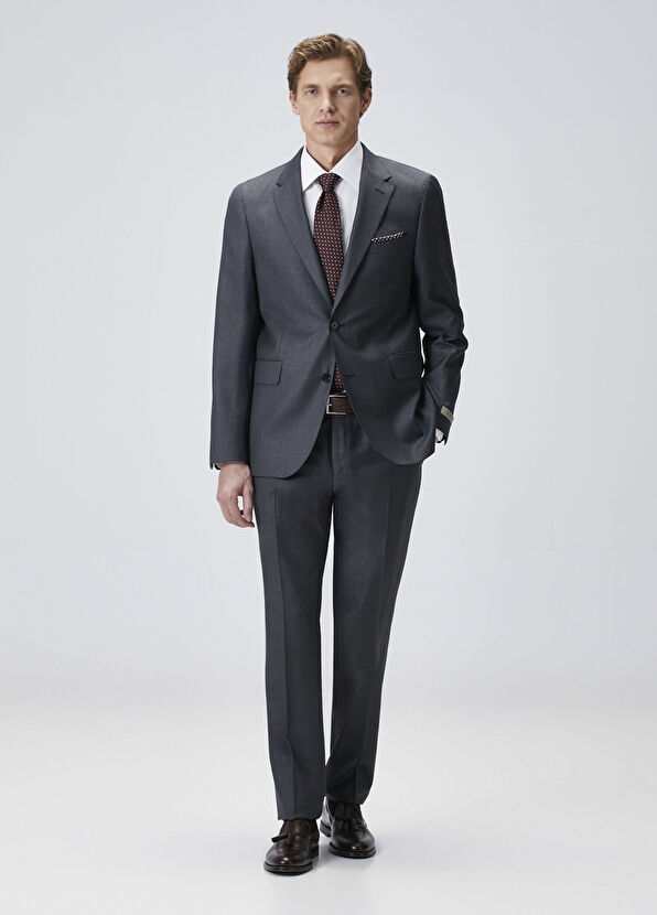 Drop 7 Gri Yün Takım Elbise - Görsel 2