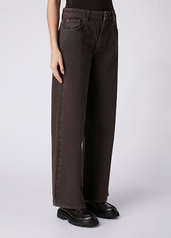 Beymen Club Brown Wide Leg Jeans - 3